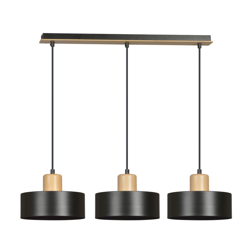 Ealf 3 - Light Kitchen Island Pendant, Black
