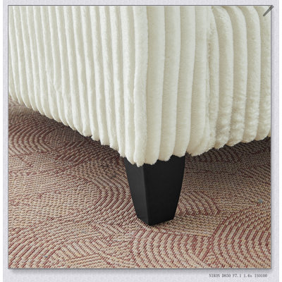 Fauteuil de détente confortable à une personne avec dossier ergonomique et coussin moelleux, idéal pour le salon et la chambre à coucher - Beige
