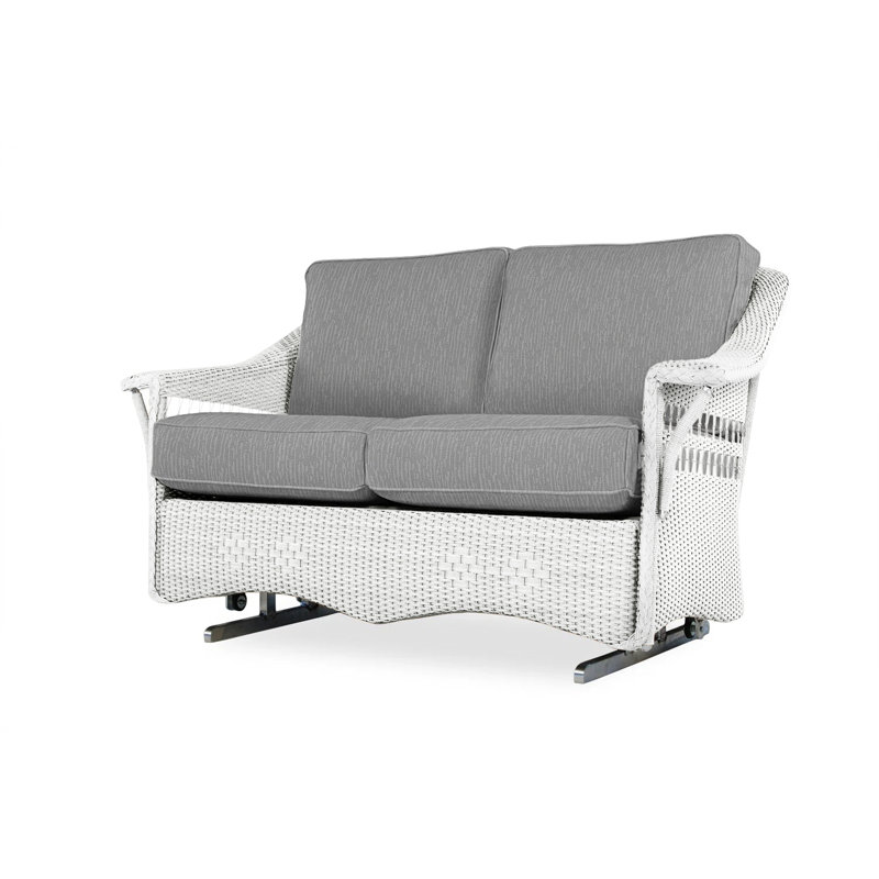 Nantucket Outdoor 2 - Seat Loveseat, White, Sailcloth Salt
