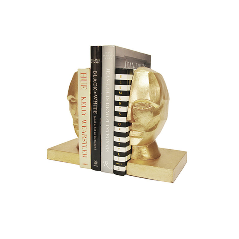 Edmund Modern & Contemporary Bookends, Gold