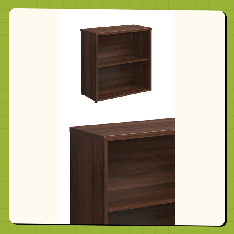 2-Shelf Bookcase, Dark Brown