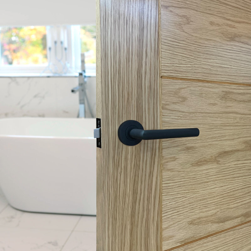 Phoenix Privacy (Bed & Bath) Door Handle, Black