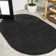 Asaldis Solid Low-Pile Black Rug