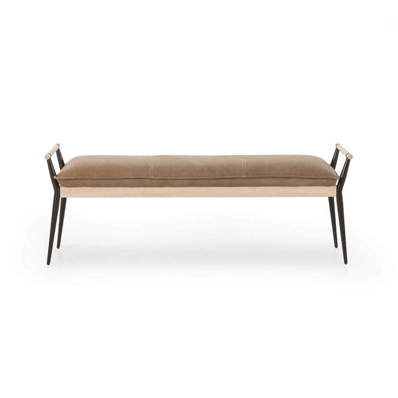 Svetljo Genuine Leather Upholstered Bench