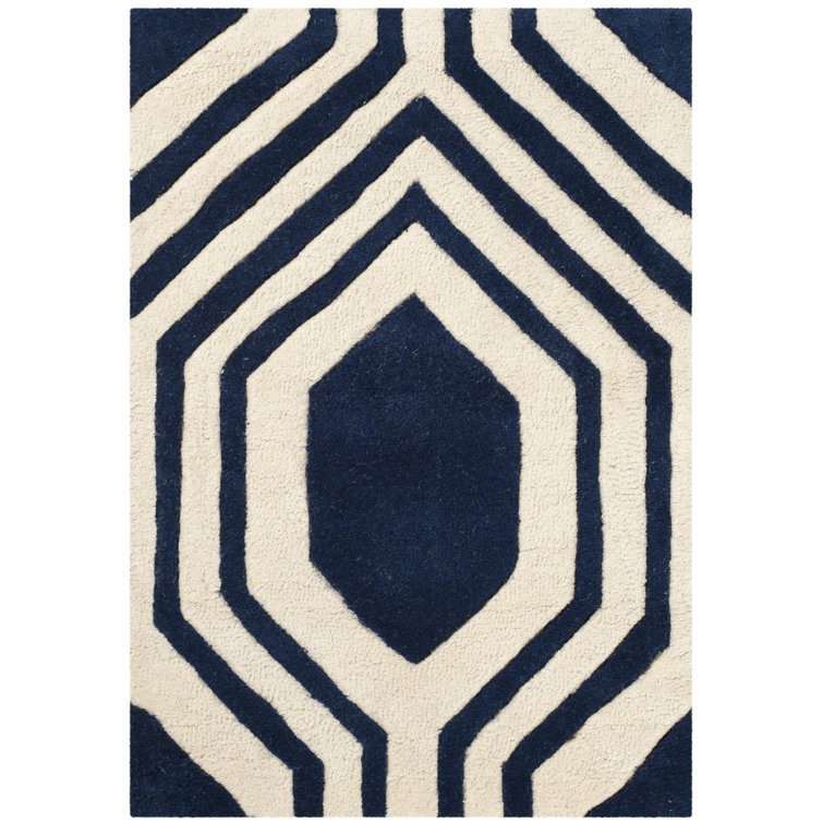 Deedie Hand Tufted Wool Geometric Rug