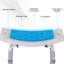 Tabouret de bain réglable à 6 niveaux pour personnes âgées, blessées et enceintes - antidérapant, bleu, fabriqué en aluminium