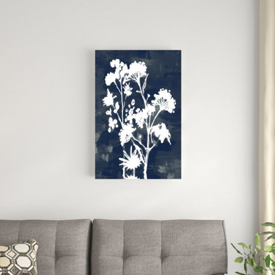 " Navy Floral " Painting Print
