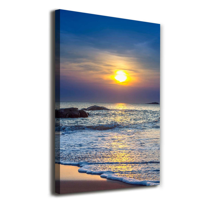 Sunset Beach - Wrapped Canvas Print