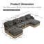 Canapé modulaire à 2 places avec 2 repose-pieds Boneless-1634218266-1634218267