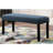 Blue Linen And Cotton Upholstered Dining Bench With Intriguing Nailhead Trim - Solid Hardwood Legs, Modern Design, 44"W X 16.5"D 19"H In Fascinating Base, Luxury Seat,-1202205110