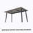 55.12-70.87"expandable modern kitchen dining table, rectangular MDF dining table for 4-6 people, medieval industrial style, with black metal legs, suitable for home&kitchen (gray)