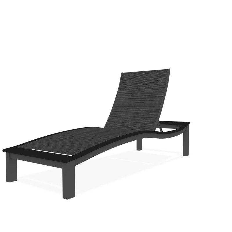 Bazza Outdoor Chaise Lounge, Collect Indigo, Graphite
