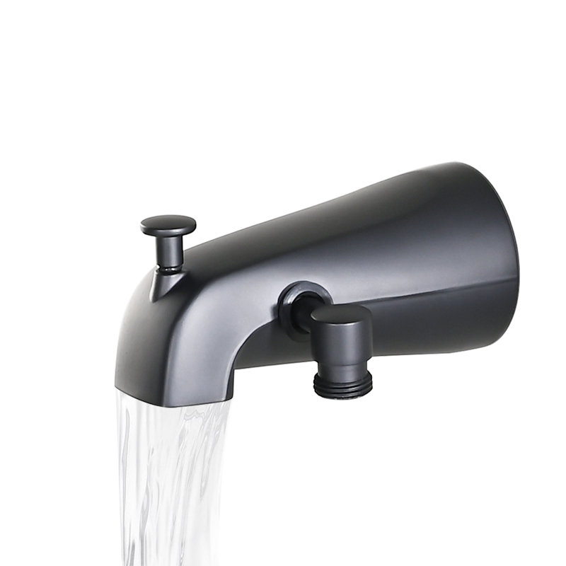 Bathroom Tub Spout with Diverter, Matte Black