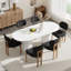 Ensemble de table de cuisine ovale à double piédestal-552246913-548505909