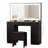 43" W 7-Drawer Makeup Vanity Set with LED Lighted Mirror and Power Outlet-1657334805