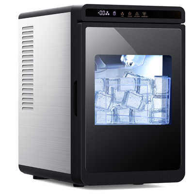 4.4-Lb Ice Storage 27-Lb Ice Per Day Cubed Ice Maker ( Black )
