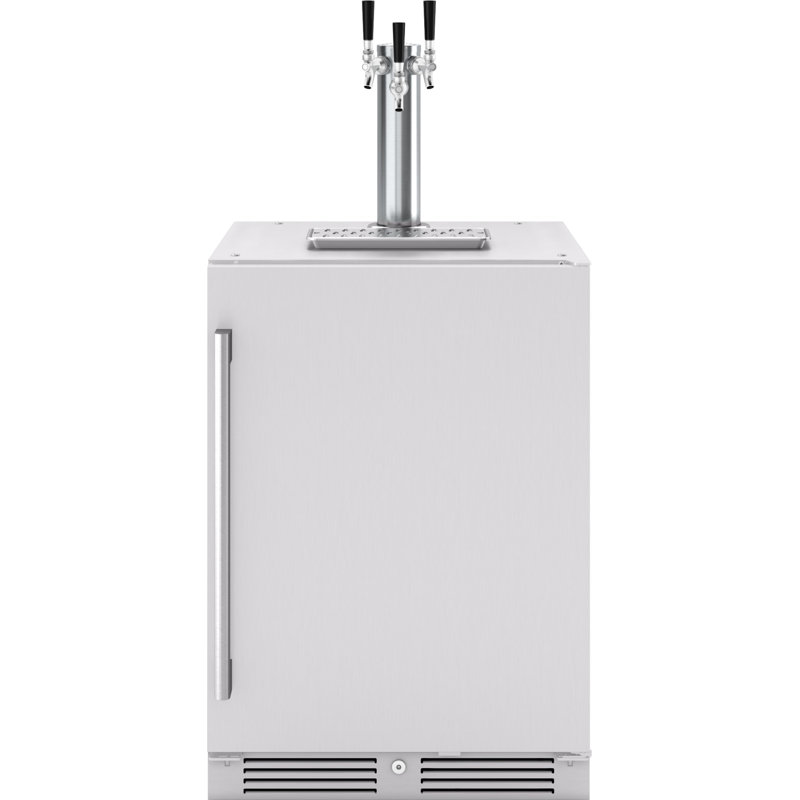 Presrv 5.6 cu. ft. Convertible Outdoor Beer Kegerator in Stainless Steel with Triple Tap and 107-Can Beverage Storage