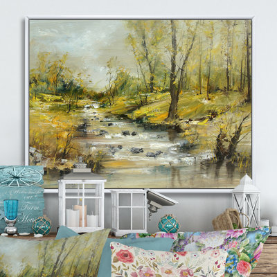 " Summer River Landscape Illustration " by Designart
