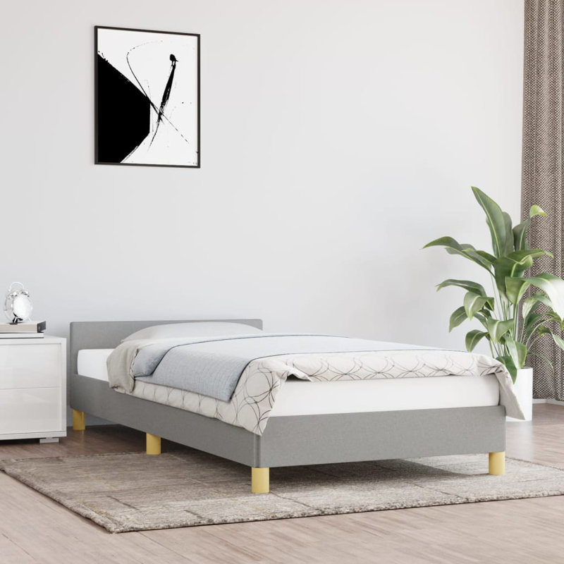 Hultin Bed, Light Grey/Brown, Single (3')