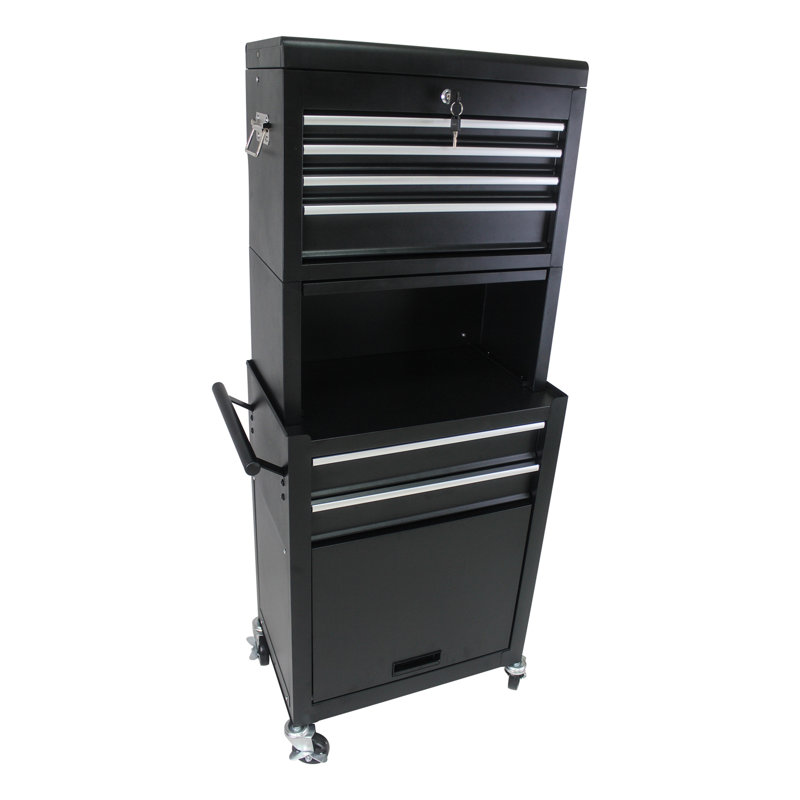 Armoire à outils sur roulettes, Noir