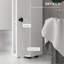 Armoire de rangement haute pour salle de bain, armoire à papier hygiénique étroite avec tablettes ouvertes, armoires à 2 portes