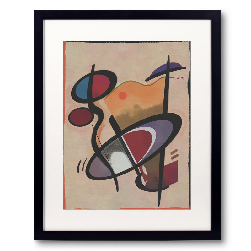 Dancing Forms Print by Angel Estevez, Black Framed Paper, 20" H x 16" W