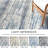Modern Abstract Washable Rug Runner  Hallway Runner Rug Non-Slip Soft Kitchen Runner Rugs, Print Distressed Grey-Blue Striped Carpet Runner For Entryway Bathroom Laundry Room Foyer