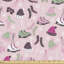 Amayah Cozy Christmas Concept of Skates Socks Hats and Mittens Fabric