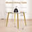 Allisandra Round Unfinished Glass Top Metal Base Dining Table-188628563