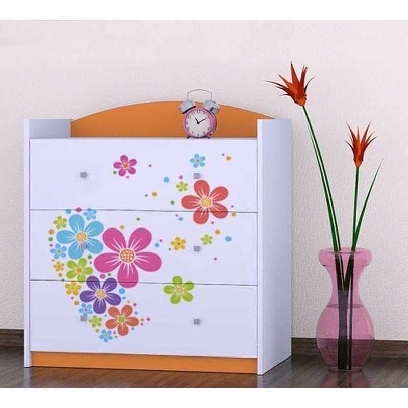 Norden 3 Drawer Chest, Orange