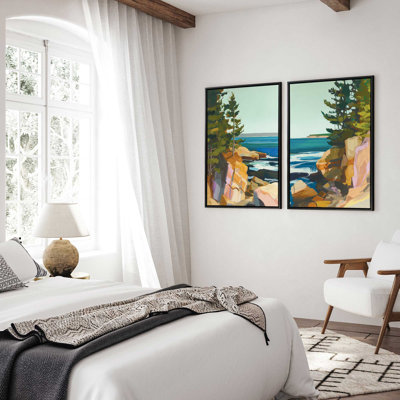 Ensemble 2 pièces Seacliff Whispers On Canvas par Azure Artisanal Studio