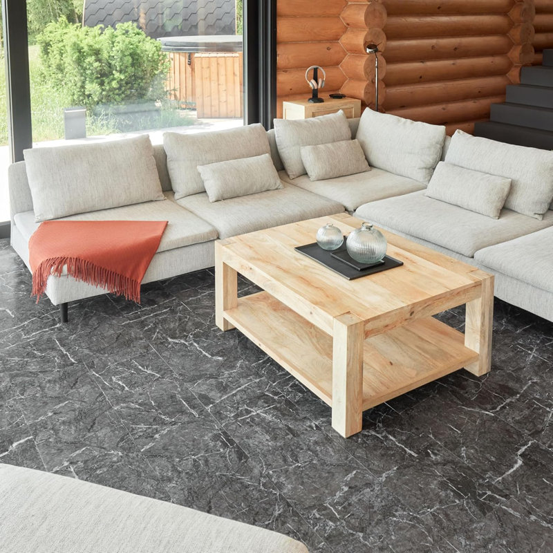 Self-Adhesive Vinyl Floor Tiles 12x12 in Waterproof & Easy-to-Install | Ideal Kitchen Floor Stickers