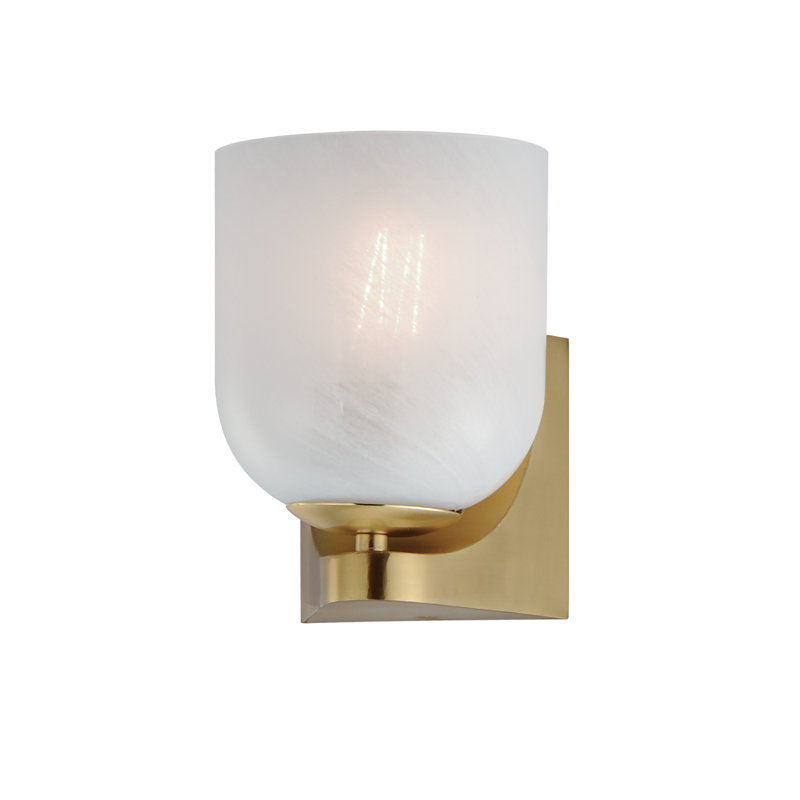 Dimmable Bath Sconce, Natural Aged Brass