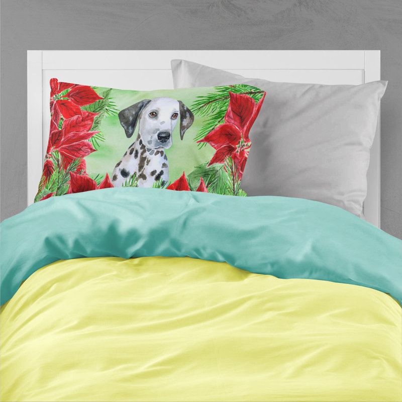 Taie d’oreiller poinsettas, Chiot Dalmatien