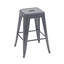 Ensemble de tabourets de bar en métal sans dossier avec assemblage sans outil et conception peu encombrante-1264511497-1264511495