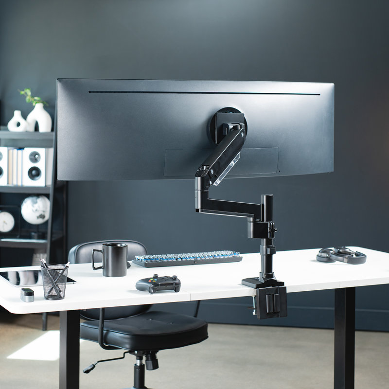 ErgoFlex Ultrawide 49" Aluminum Monitor Desk Mount with USB Ports