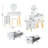 Dressing Table With LED Lights Glass Top Dressing Table With Extendable Side Table 5 Drawers Dressing Table With Mirror And Stool For Bedroom