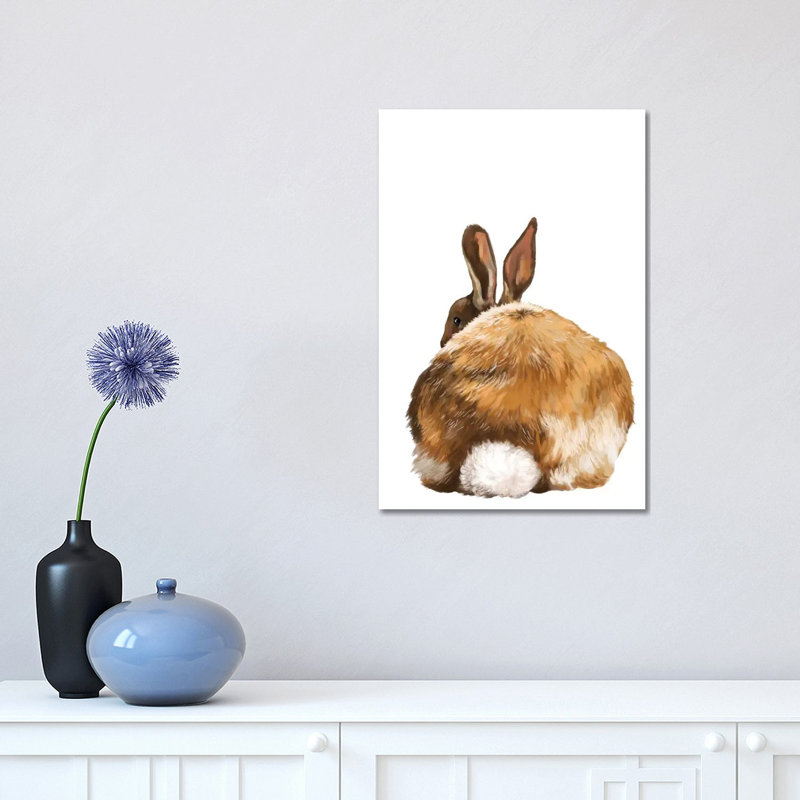 Rabbit Butt by Big Nose Work - Wrapped Canvas Gallery-Wrapped Canvas Giclée, 30.48 cm H x 45.72 cm W