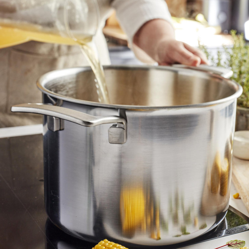 Demeyere Industry 5-Ply 8.45-qt Stainless Steel Stock Pot