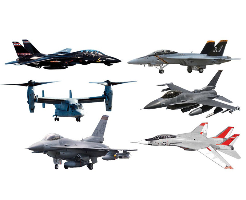 Military Aircraft Patriotic Non-Wall Damaging Wall Decal