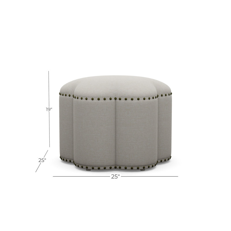 Kate 25" Ottoman, Grande 120910, Antique Brass