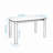 Modern Tempered Glass Dining Table With Iron Tube Frame, Durable And Stylish For Various Spaces.-1517683143