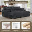 Canapé modulaire réversible en flanelle de fourrure de lapin 4 pièces avec canapé et repose-pieds 4 pièces-2078037879