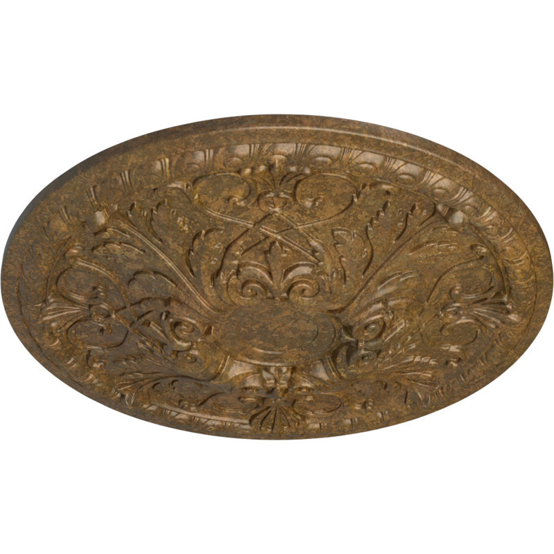 Médaillon de plafond Endurathane Tristan, DO 26 po x P 3 po (convient aux auvents jusqu'à 5 1/2 po), finition bronze frotté peint à la main