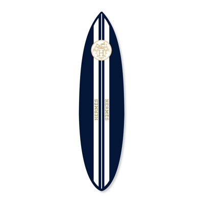 Oliver Gal French Surfboard Navy Fashion - Die-Cut Acrylic Glass Wall Art Sculpture