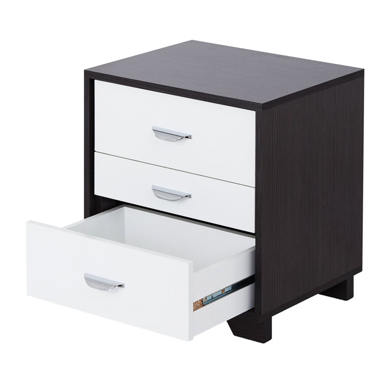 Table d'appoint rectangulaire blanche et noire 3