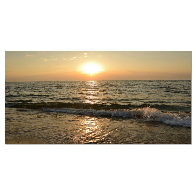 «Black Seascape in Morning Sunlight», reproduction de photo sur toile tendue, H 16 po x l 32 po x P 1 po