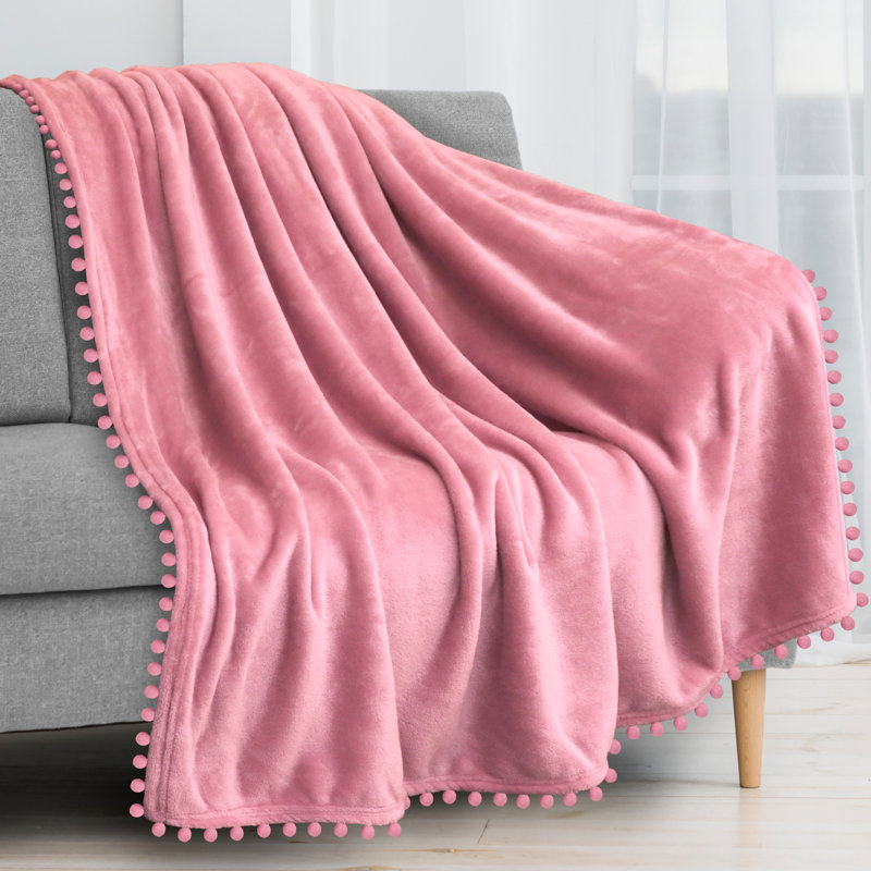 Hand Woven Throw Blanket, 50" x 60", Yellow