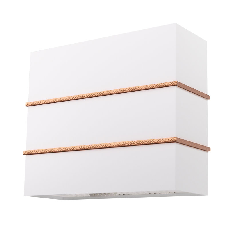 Hotte de cuisine murale Ak conduit 600 (ventilée) requise, Cuivre / blanc