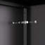 Armoire de rangement en métal 71 po H, armoire verrouillable en acier à outils noir avec portes et 4 tablettes, grands classeurs pour systèmes de rangement de garage-461716587